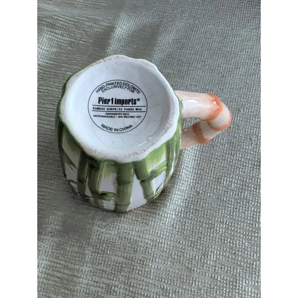 Pier 1 Bamboo Surprise Panda Coffee Tea Mug Cup